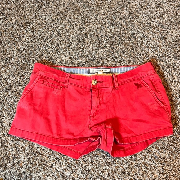 Abercrombie & Fitch Pants - Abercrombie & Fitch Red‎ Perfect Stretch Casual Shorts Womens Size 4